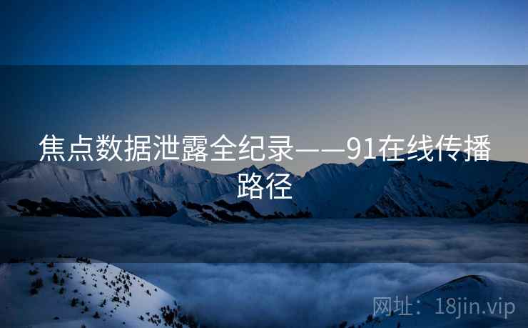 焦点数据泄露全纪录——91在线传播路径