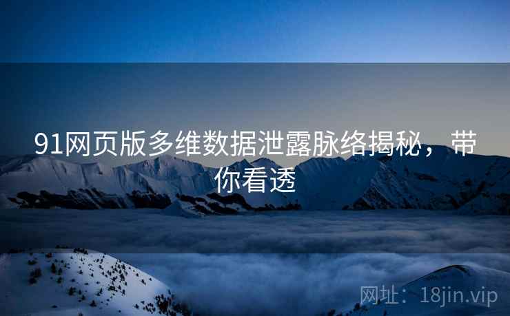 91网页版多维数据泄露脉络揭秘，带你看透