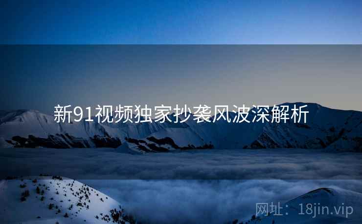 新91视频独家抄袭风波深解析